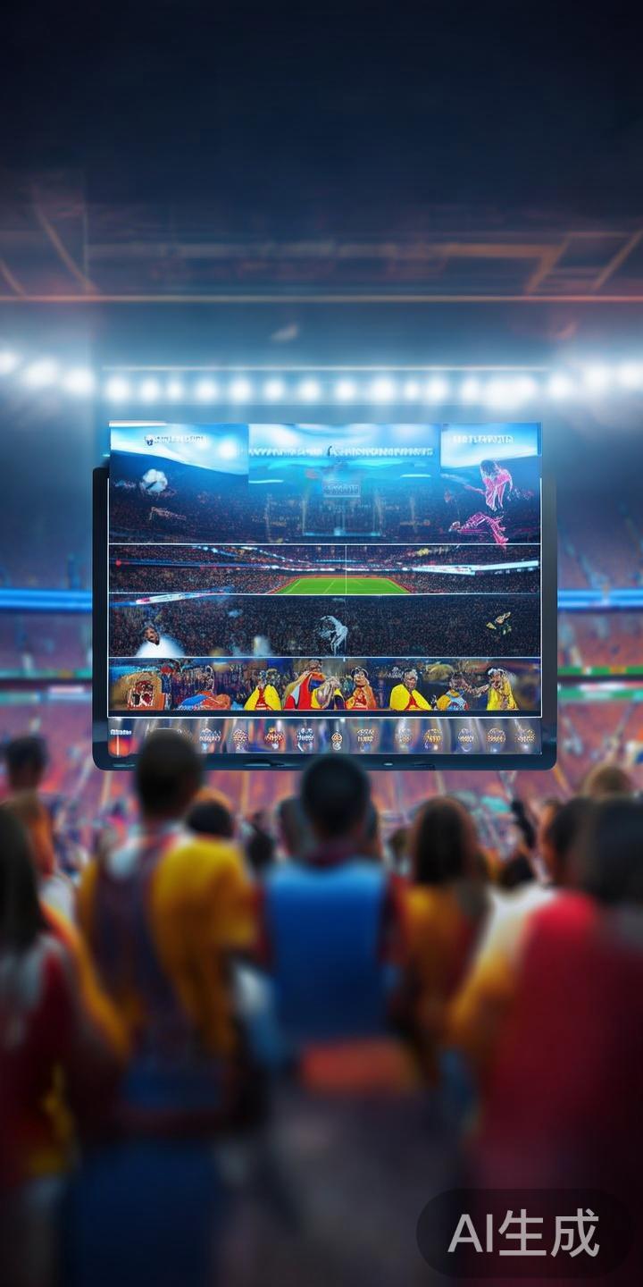 现代体育迷对赛事的关注不仅局限于现场观看，更多人选